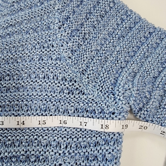 Dana Buchman Pointelle Tape Yarn Pullover Sweater Size Medium NWT - Picture 5 of 10